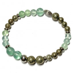 Bracelet Boules en Pyrite &...
