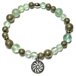 Bracelet Boules en Pyrite &...