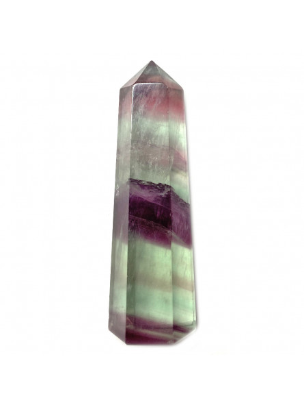 Pointe en Fluorite Multicolore - 60 Grammes