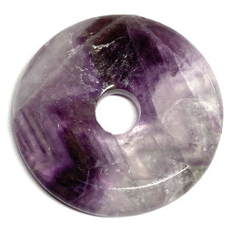 Pendentif en Fluorite Violette - Donut de 3 cm