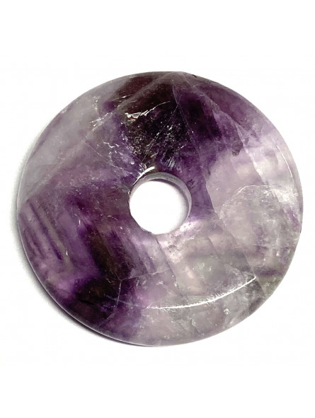 Pendentif en Fluorite Violette - Donut de 3 cm