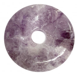 Pendentif en Fluorite Violette - Donut de 3 cm