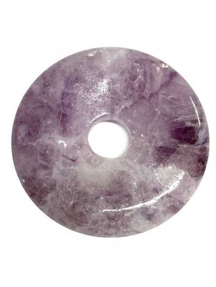Pendentif en Fluorite Violette - Donut de 3 cm