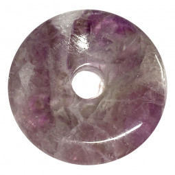 Pendentif en Fluorite Violette - Donut de 3 cm