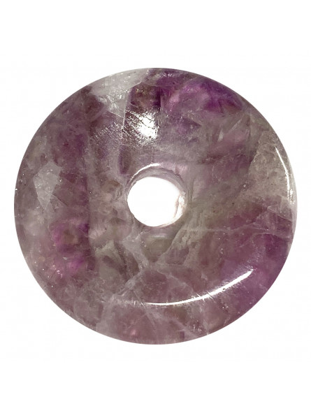 Pendentif en Fluorite Violette - Donut de 3 cm