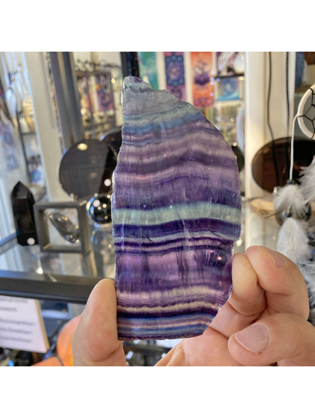 Plaque de Fluorite Multicolore - 114 Grammes