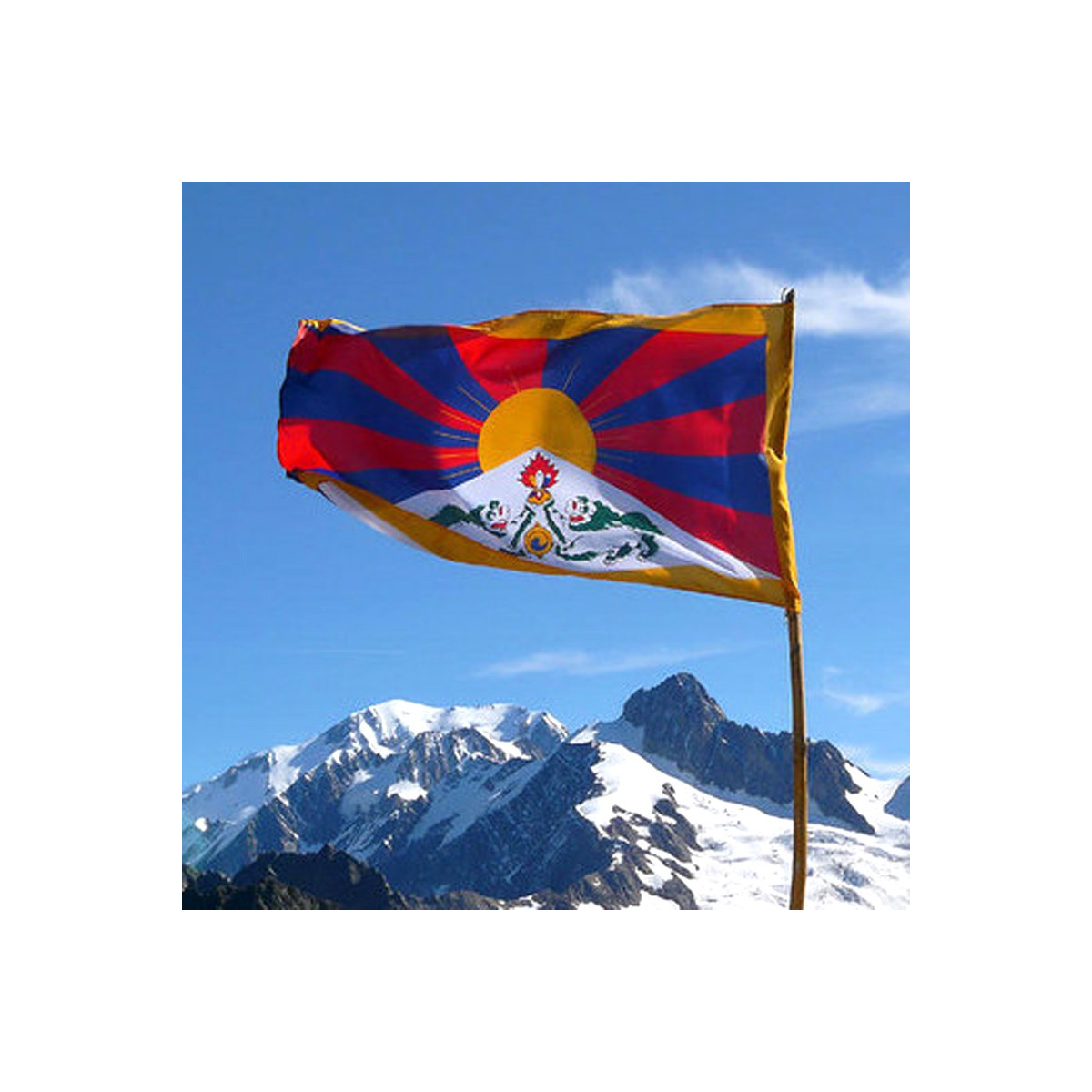 Drapeau tibétain vertical - Darchor made in Nepal