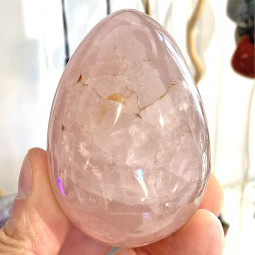 Oeuf en Quartz Rose - 74 mm