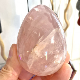 Oeuf en Quartz Rose - 74 mm