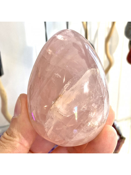 Oeuf en Quartz Rose - 74 mm