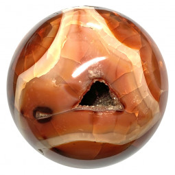 Sphère en Cornaline - 65 mm