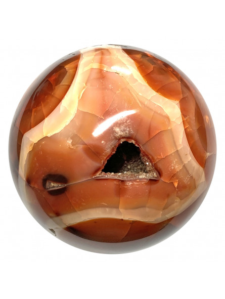 Sphère en Cornaline - 65 mm
