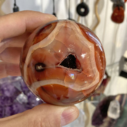 Sphère en Cornaline - 65 mm