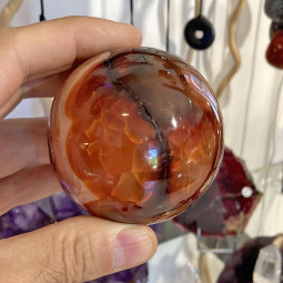 Sphère en Cornaline - 65 mm