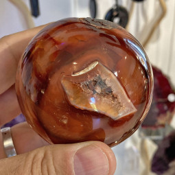 Sphère en Cornaline - 65 mm