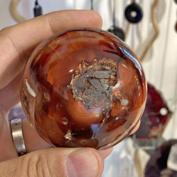 Sphère en Cornaline - 65 mm