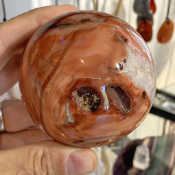 Sphère en Cornaline - 75 mm