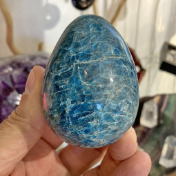 Oeuf en Apatite Bleue - 274 Grammes