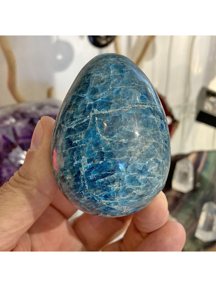 Oeuf en Apatite Bleue - 274 Grammes