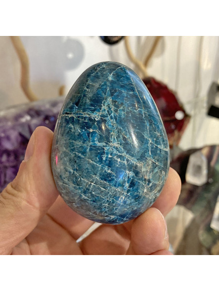 Oeuf en Apatite Bleue - 274 Grammes