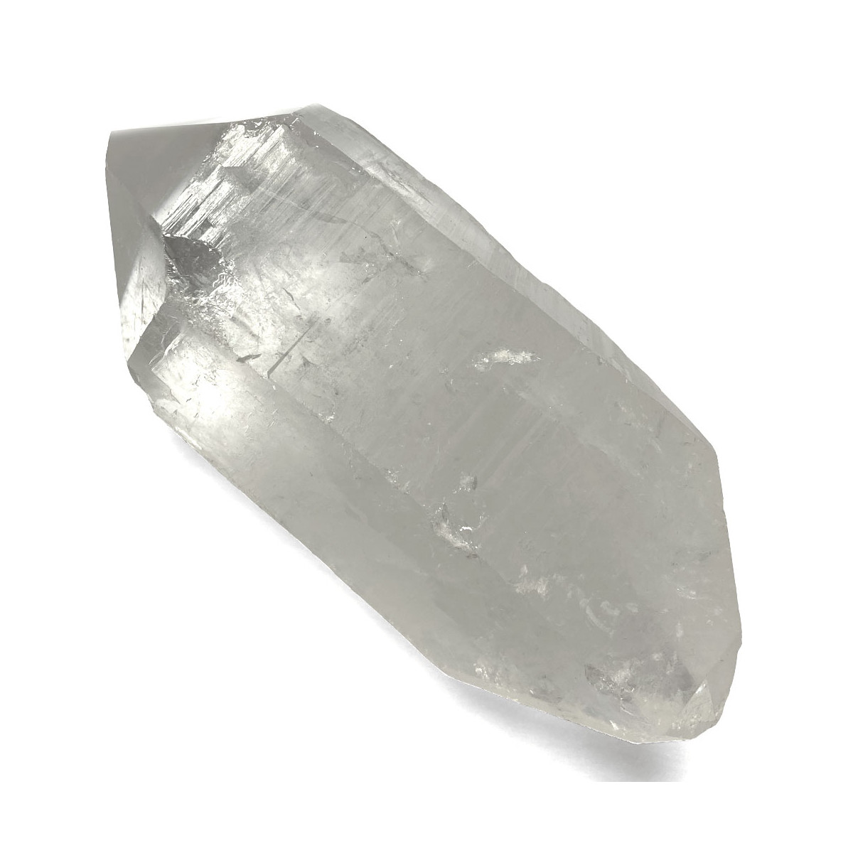 Pointe en Cristal de Roche Brute Biterminée - 285 Grammes