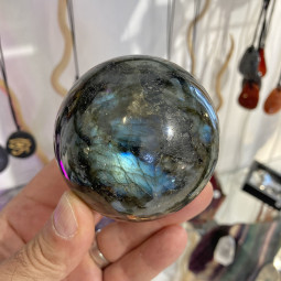 Sphère en Labradorite de 68 mm de Diamètre