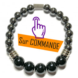Bracelet Boules en Onyx &...