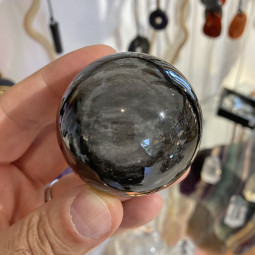 Sphère en Obsidienne Argentée - 5 cm