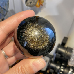 Sphère en Obsidienne Dorée - 52 mm