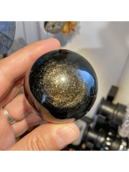 Sphère en Obsidienne Dorée - 50 mm