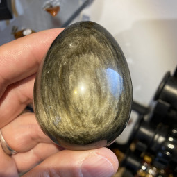 Oeuf en Obsidienne Dorée - 6 cm