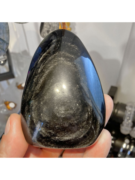 Forme libre en Obsidienne Argentée - 250 Grammes