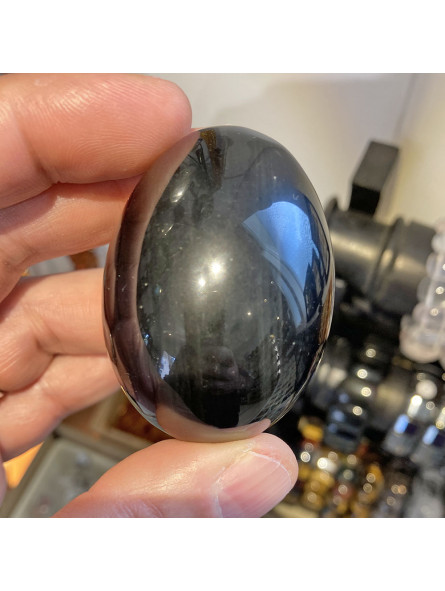 Oeuf en Obsidienne Oeil Céleste - 55 mm