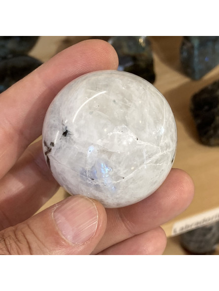Sphère en Pierre de Lune Blanche 40 mm