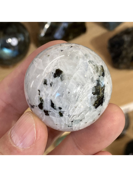 Sphère en Pierre de Lune Blanche 40 mm