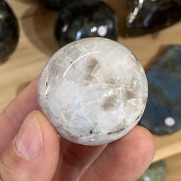 Sphère en Pierre de Lune Blanche 40 mm