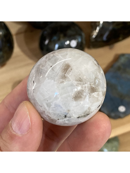 Sphère en Pierre de Lune Blanche 40 mm