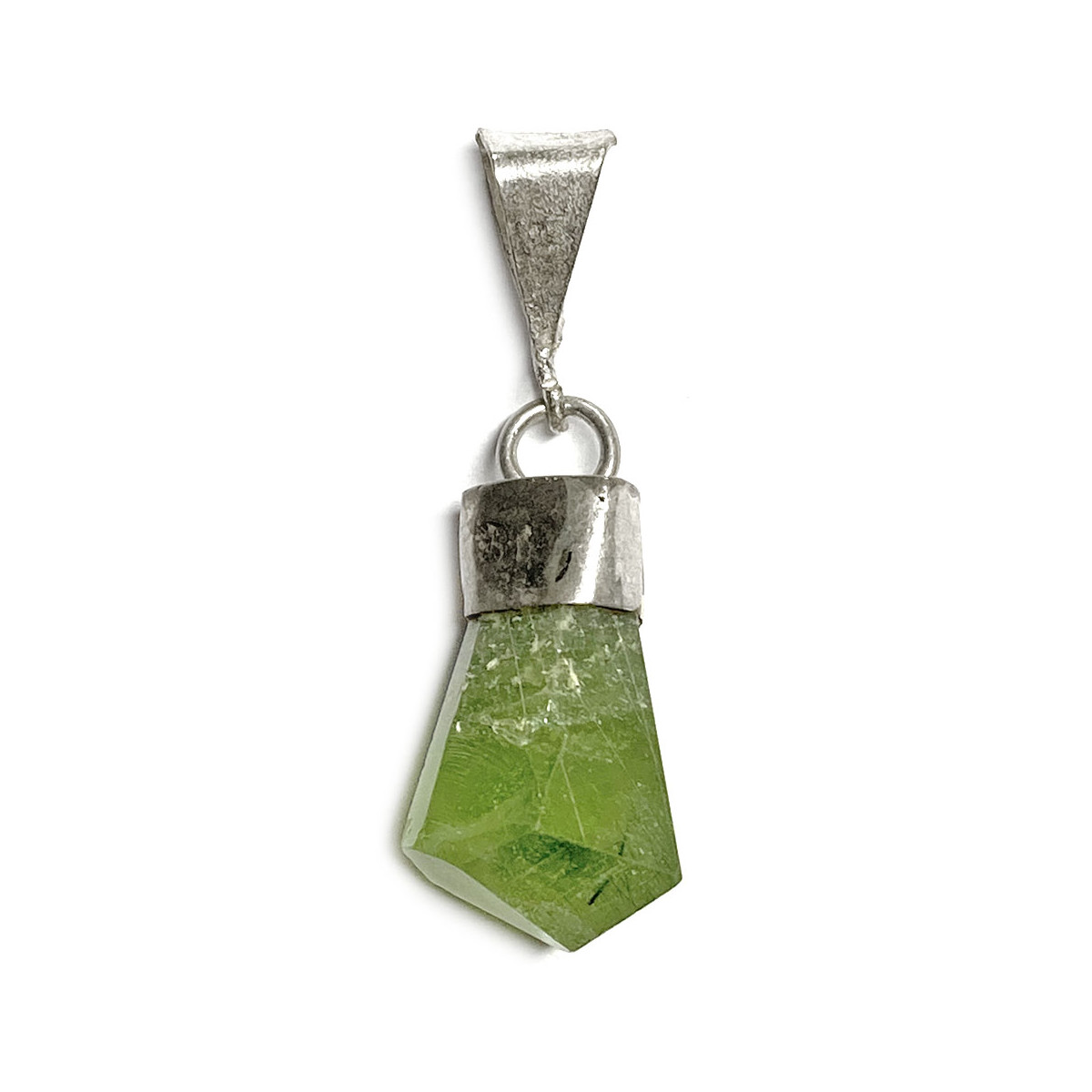 Pendentif en Péridot & Argent - 16 mm