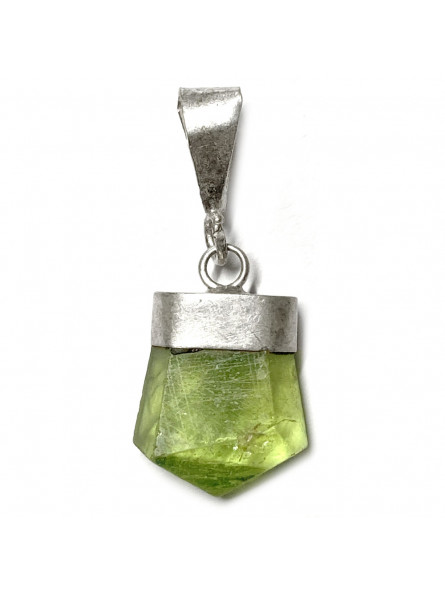 Pendentif en Péridot & Argent - 13 mm