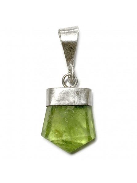 Pendentif en Péridot & Argent - 13 mm