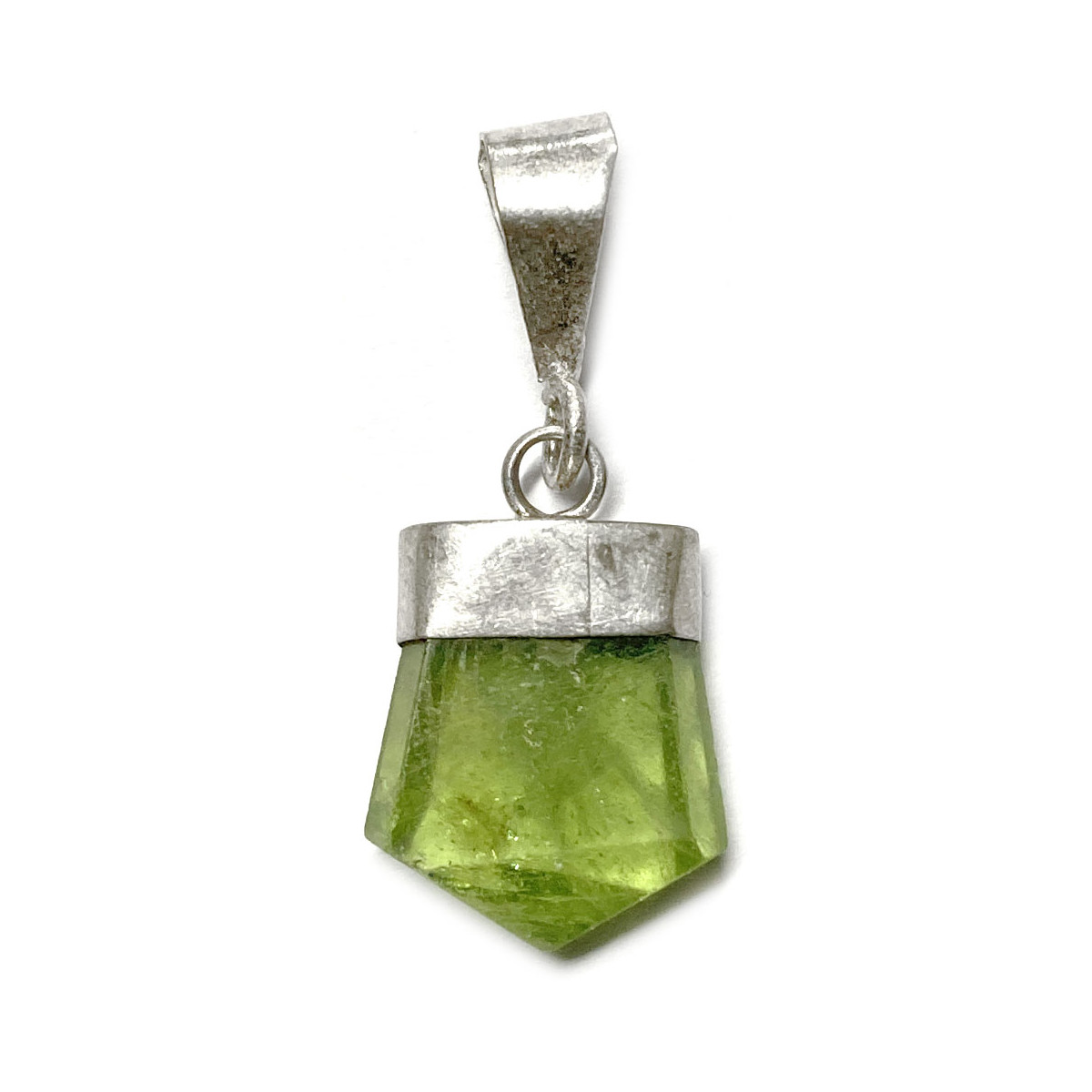 Pendentif en Péridot & Argent - 13 mm