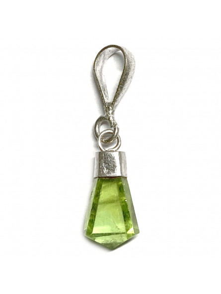 Pendentif en Péridot & Argent - 12 mm