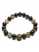 Bracelet en Agate de Botswana & Onyx Mate