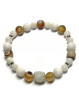 Bracelet Boules en Pierre de Lune & Agate Botswana