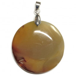 Pendentif en Cornaline - Cabochon Rond