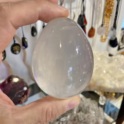 Oeuf en Cristal de Roche Girasol - 7 cm