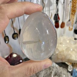 Oeuf en Cristal de Roche Girasol - 7 cm