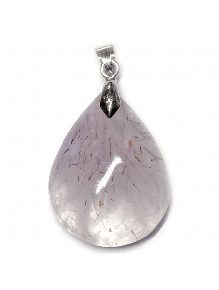 Pendentif Goutte en Améthyste Rutile