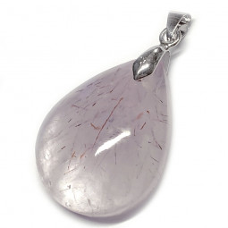 Pendentif Goutte en Améthyste Rutile