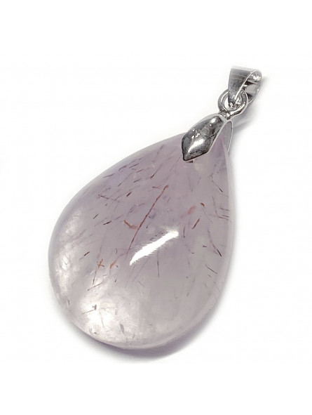 Pendentif Goutte en Améthyste Rutile